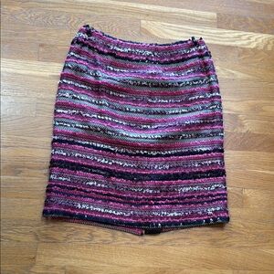 Striped textured Skirt - Pink and Black